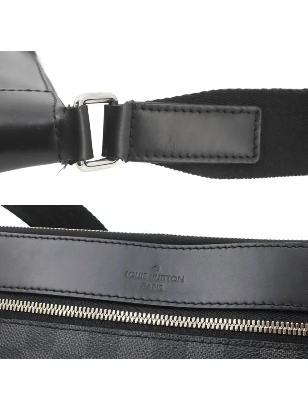 Louis Vuitton Damier Graphite Mick PM NM Shoulder Bag Black Gray